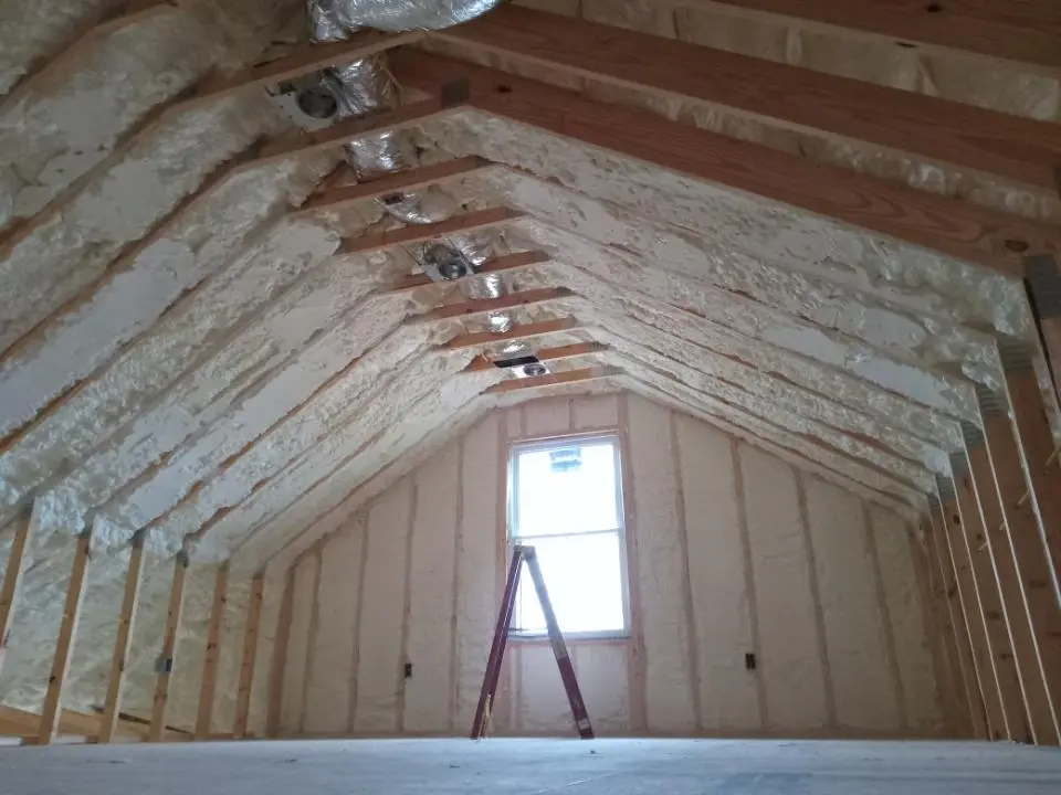 Spray foam roofing application for Crawl Space Insulation project in Lake Barrington